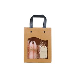 Vase de luminosité avec sac cadeau blush