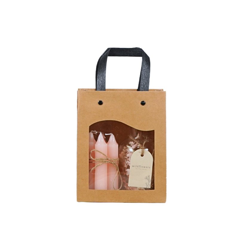 Vase de luminosité avec sac cadeau blush