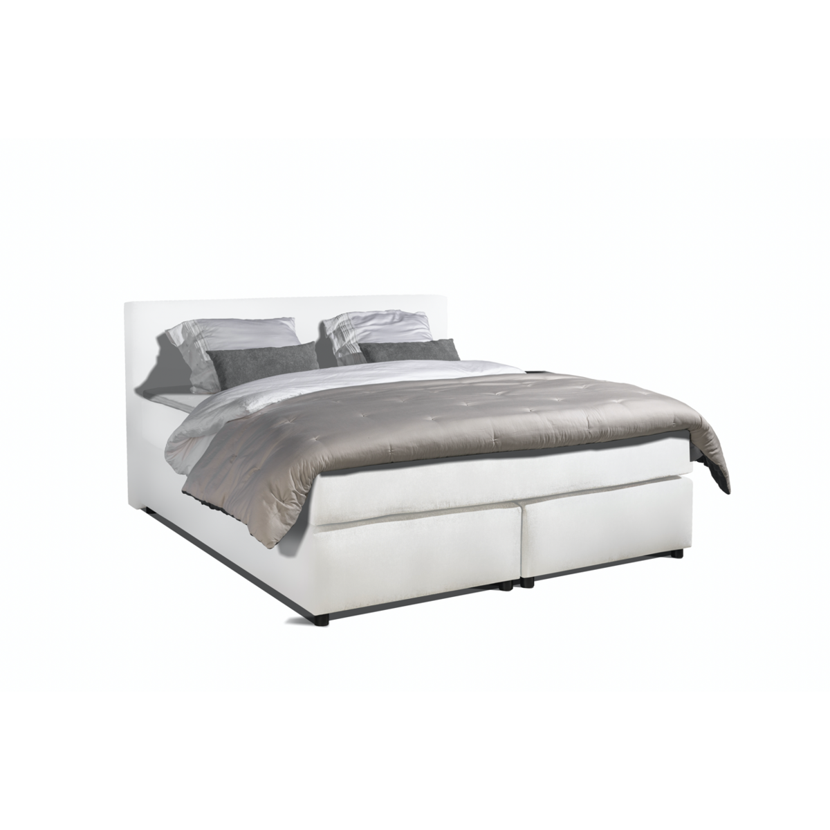 Mörgenn Boxspring Parga Aspecto de cuero - Juego completo