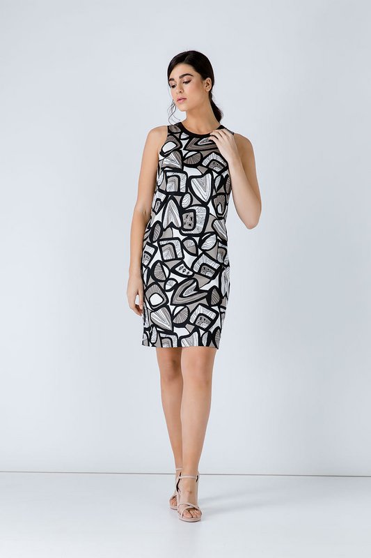 Vestido estampado sin mangas