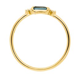 Pierścionek London Blue Topaz, 14-karatowe żółte złoto