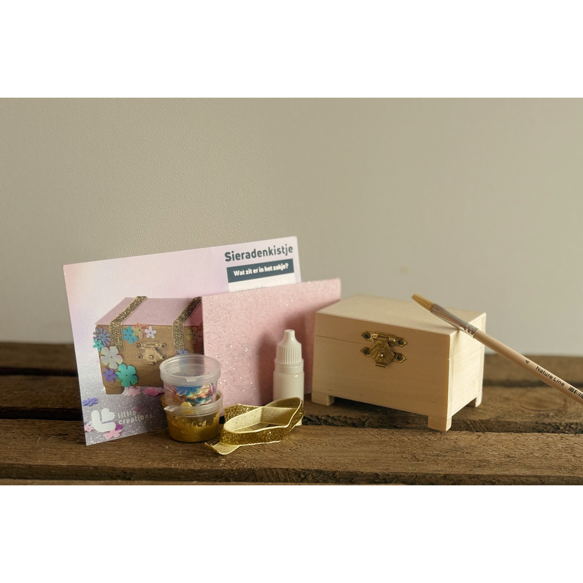 DIY Bastelset Schmuckschatulle Gold