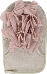 WS Double Sided Loofah Glove Blush