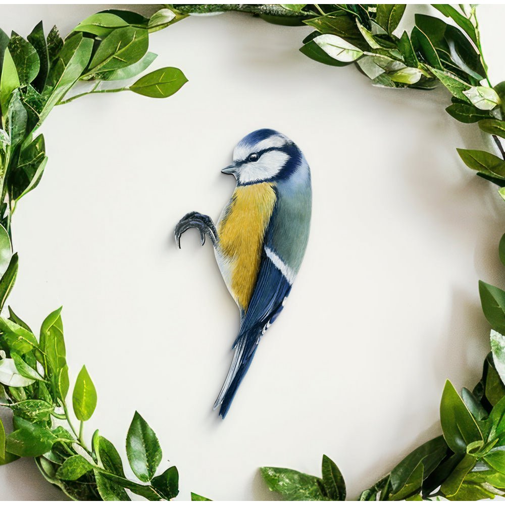 Cintre de pot de plante de mésange bleue