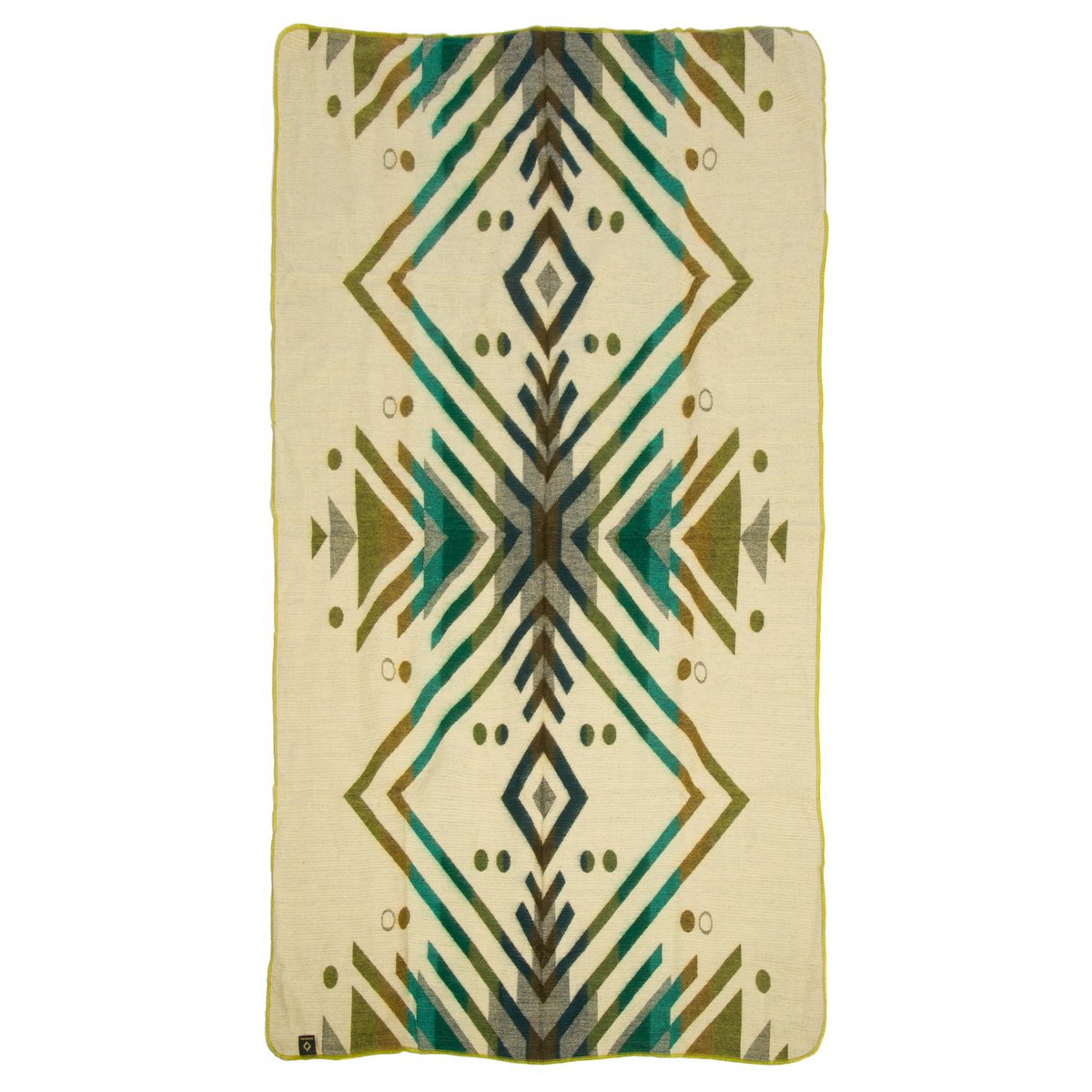 Mini Imbabura Green - Mini couverture en alpaga équatorien | couverture indigène |