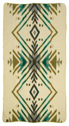 Mini Imbabura Green - Ecuadoriaan alpaca mini blanket | native blanket |