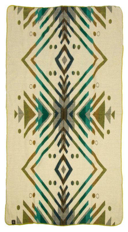 Mini Imbabura Green - Ecuadoriaan alpaca mini blanket | native blanket |