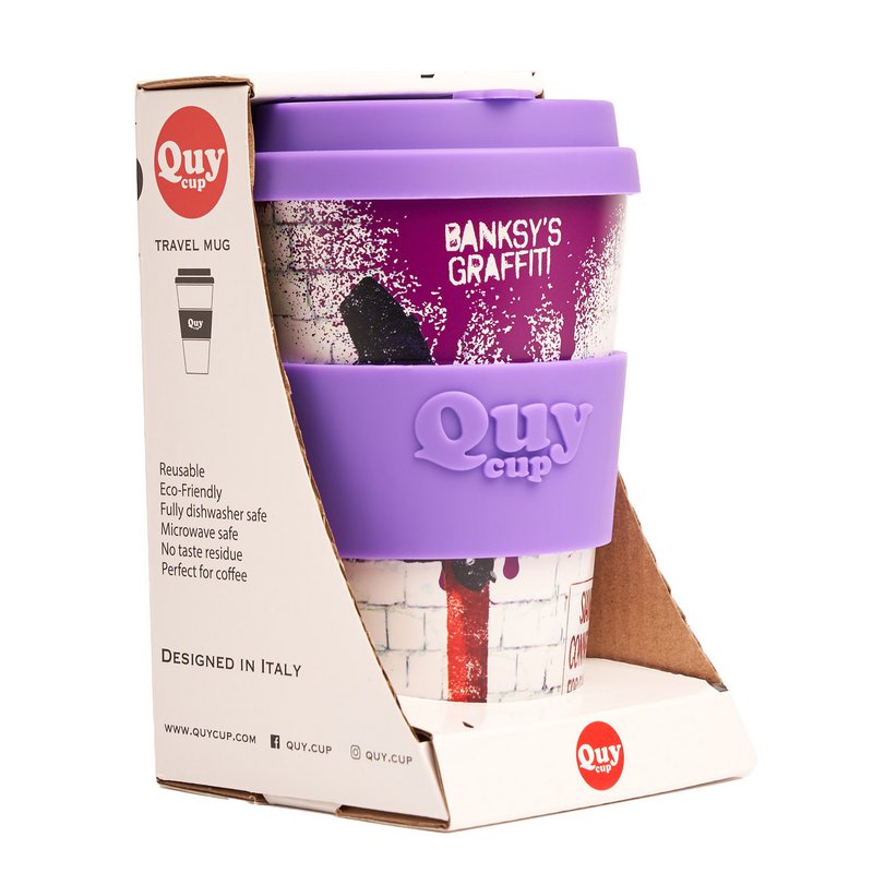 Kubek podróżny Banksy w RPET 400 ml - Hammer Boy