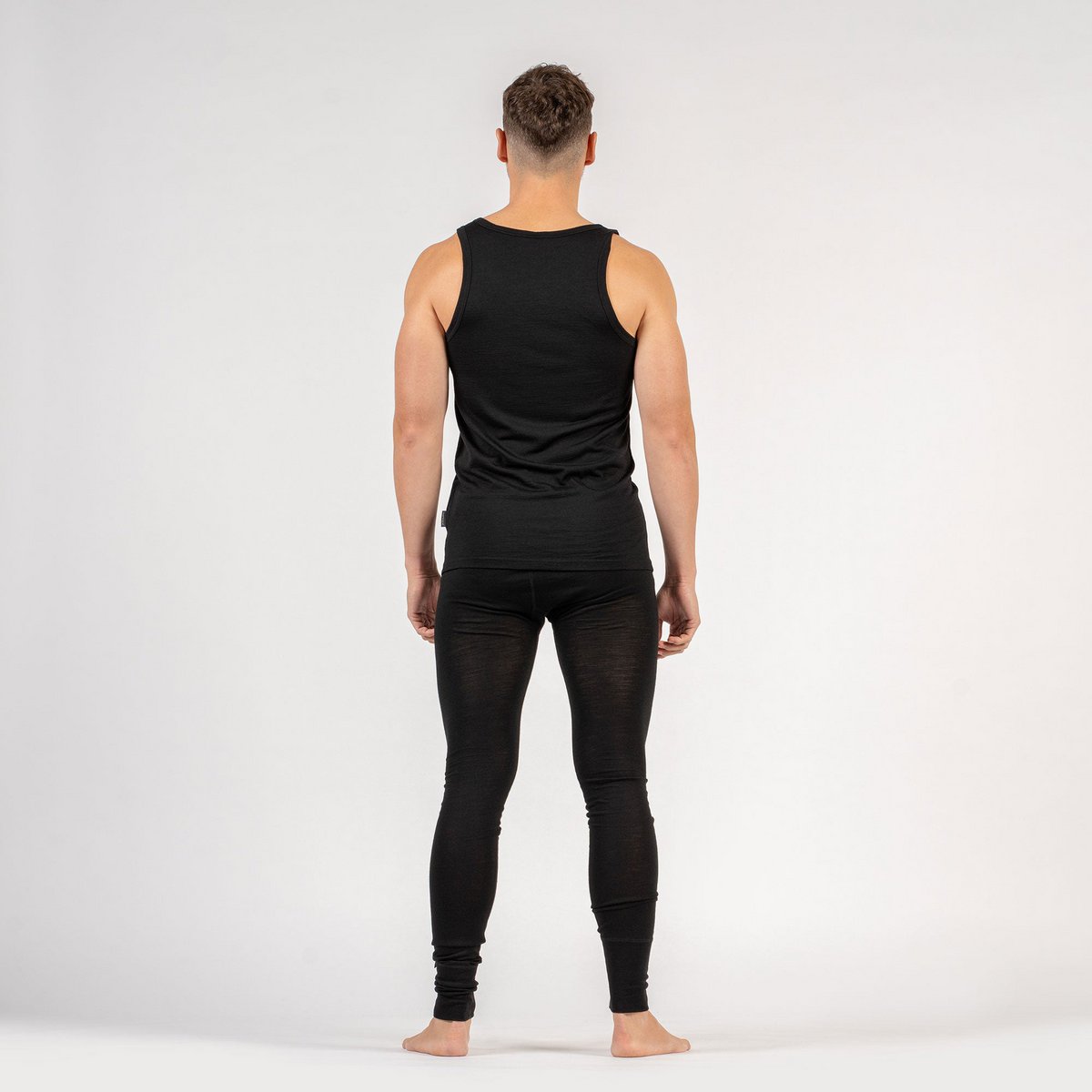 Men's 160 Merino 2-Piece Set Of Sleeveless Top & Bottom Black