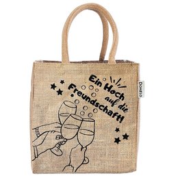  The product is a jute bottle bag that can hold 6 beer bottles or cans. It has dividers to keep the bottles/cans separate. The bag is vegan and made of natural jute material. It measures approximately 25 cm x 14 cm x 42 cm.