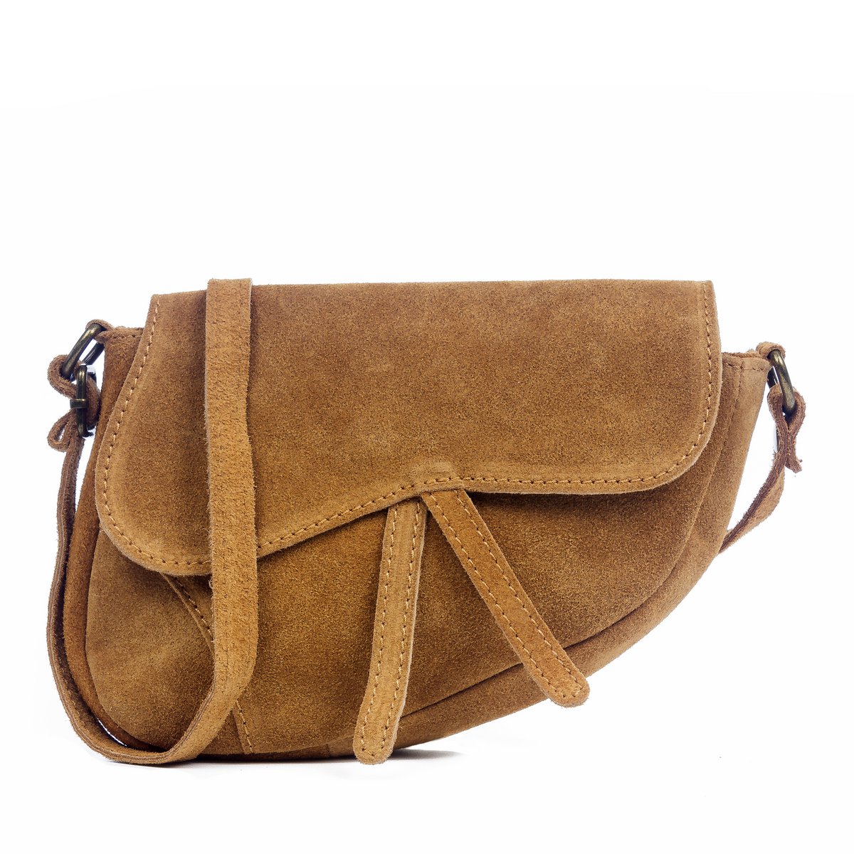 Florence Artegiani. Sac à bandoulière Susanna pour femme en cuir suédé véritable