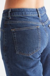 WE1009-231 | Damen Jeans med brede ben - Lapis Blue