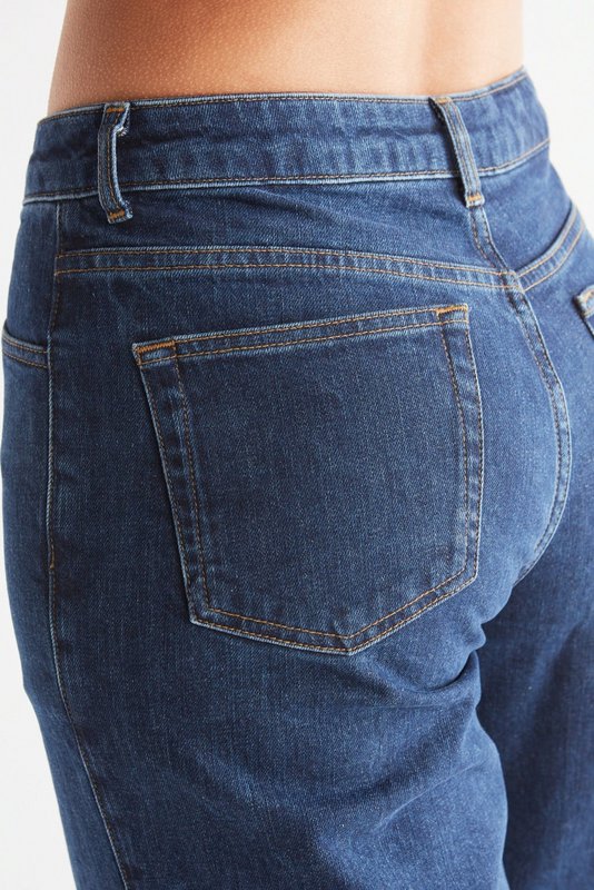 WE1009-231 | Damen Jeans med brede ben - Lapis Blue