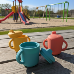 Silicone Sippy Cup met handgrepen - lagune