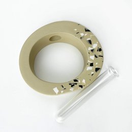 Jesmonit-Vase mit rundem Stiel, 12,5 cm