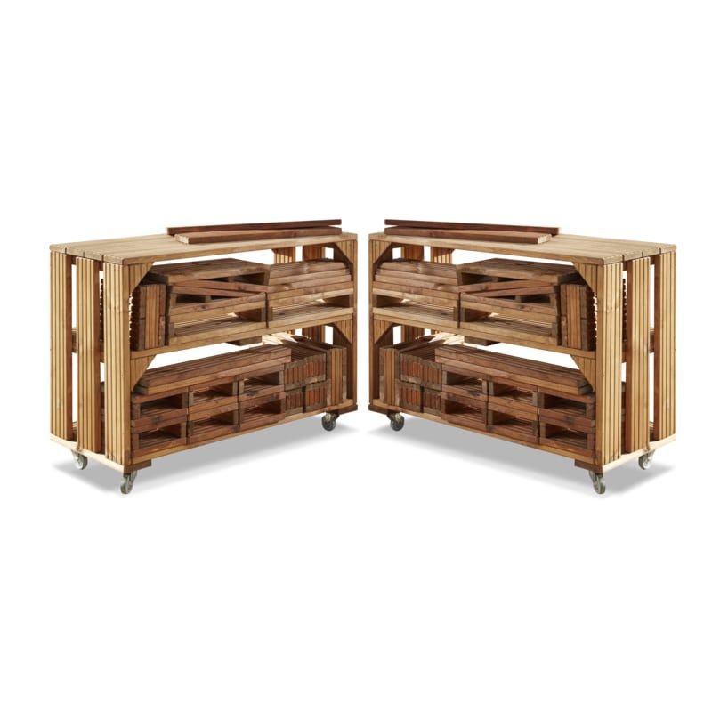 Cozy block trolleys construction set with 50 blocks - creative toys