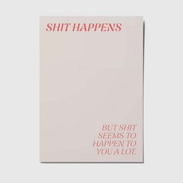 Shit happens - A6 postkort