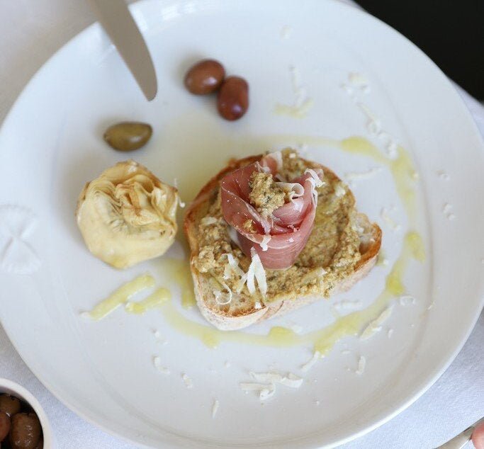 Bruschetta fra organiske artiskokker