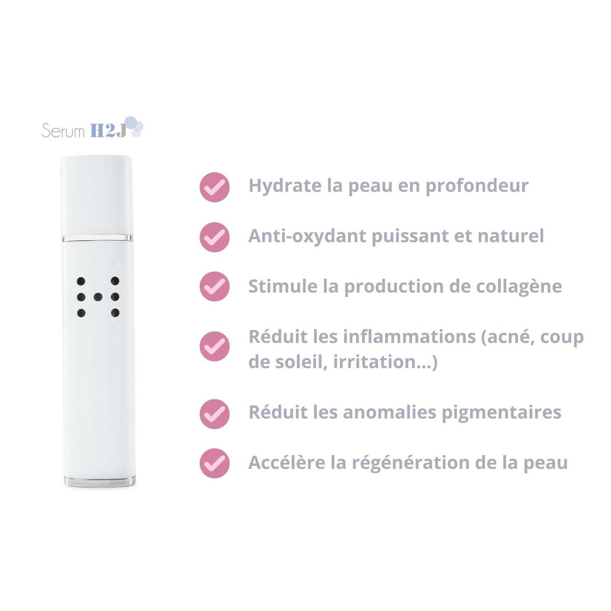 Hydrogenated antioxidant water for the face - Serum H2J