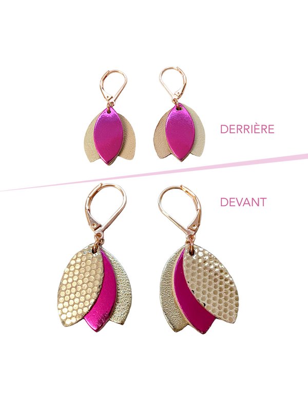 LES CHOUCHOUS leather earrings