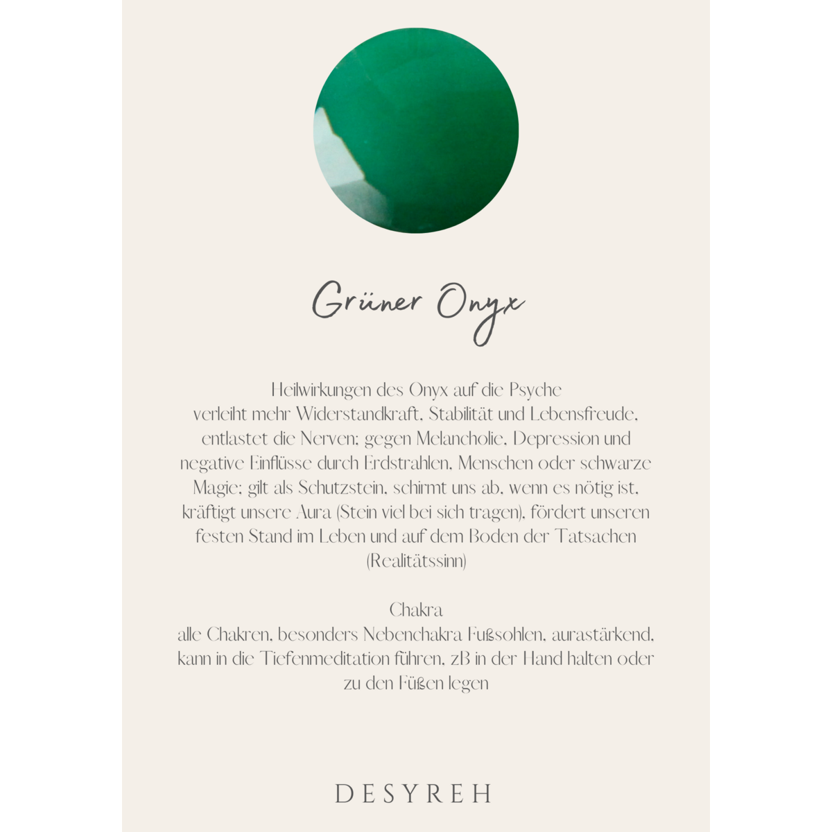 Caramelo de gema | Collar Ónix Verde