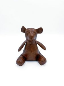Doorstop Bear faux leather