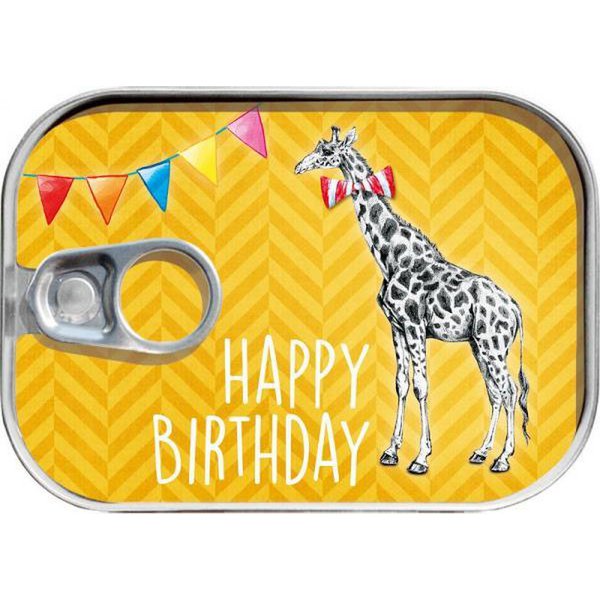 Dosenpost "Happy Birthday"