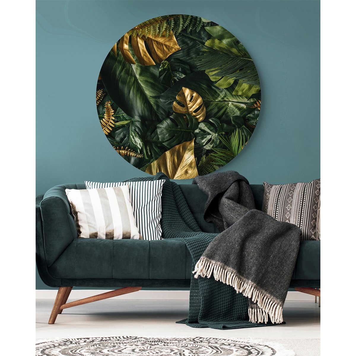 Green Gold Leaves
