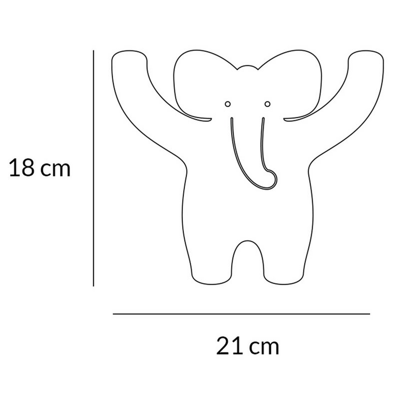 Colgador de pared de elefante