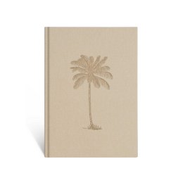Notesbog "Palm", A5, beige/guld, høromslag