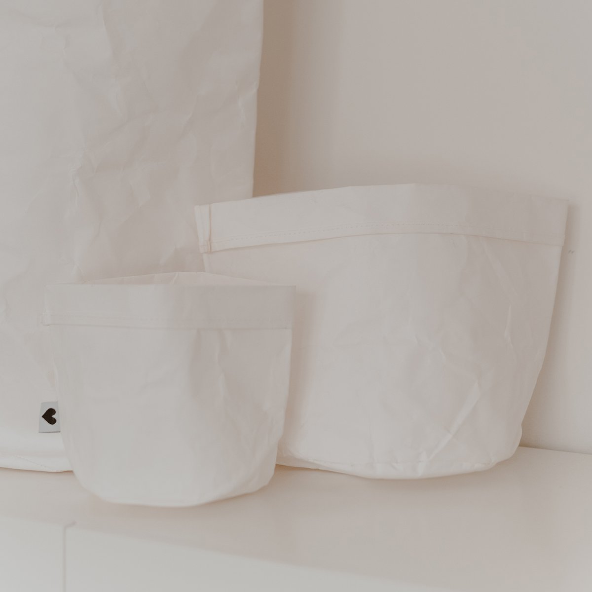 Paperbag zestaw 2 szt. białych (zestaw = 6 zestawów)