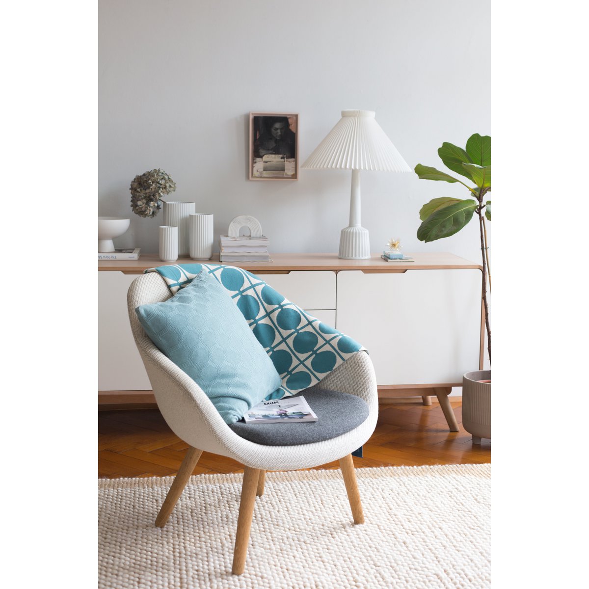 Don Petrol Jacquard Throw – Blødt børstet bomuld
