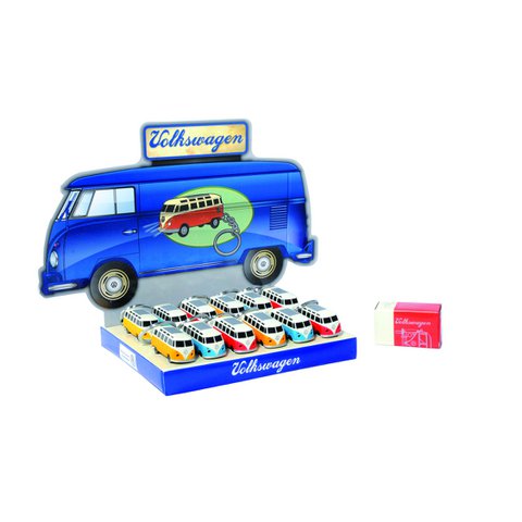 VW-display met 12 bussleutelhouders met heldere LED-koplampen