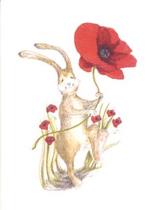 Double card with env. A happy hare