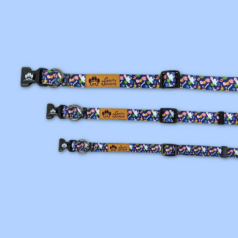 Deep agua dog collar