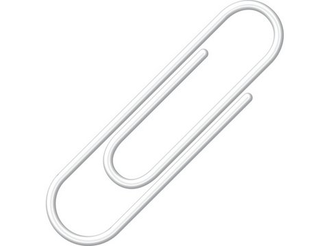 Paperclips Alco 26mm rond doos 100st. wit