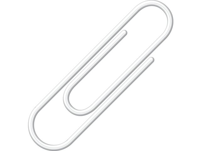 Paperclips Alco 26mm rond doos 100st. wit