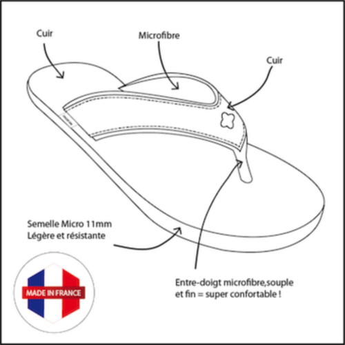 Flip Flop / Flip Flop Leather PIANA Silver