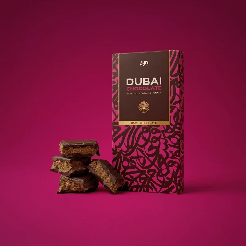 ZYN Dubai Chocolate – Chocolat noir noisette et kunafa 200G