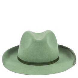 FELT HAT - leather and knit bond, unsewn edge