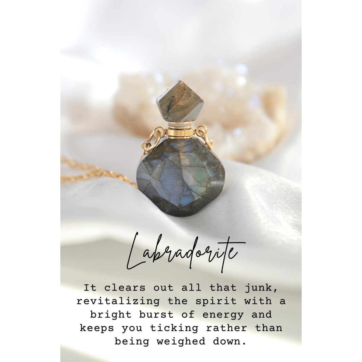 Luxury Mini Crystals Bottles | 24K Natural Crystals Bottle Necklaces