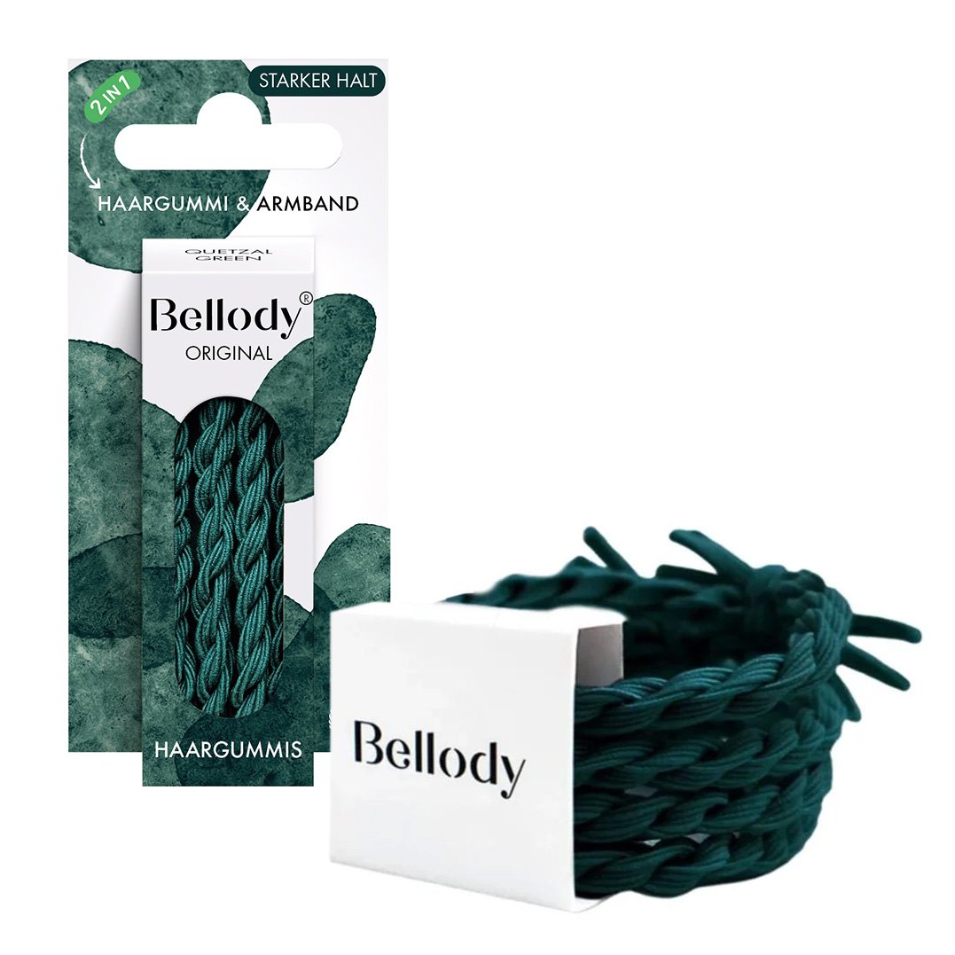 Haarelastiekjes Groen - Bellody®(4 st.) - Stijlvolle gevlochten haarelastiekjes