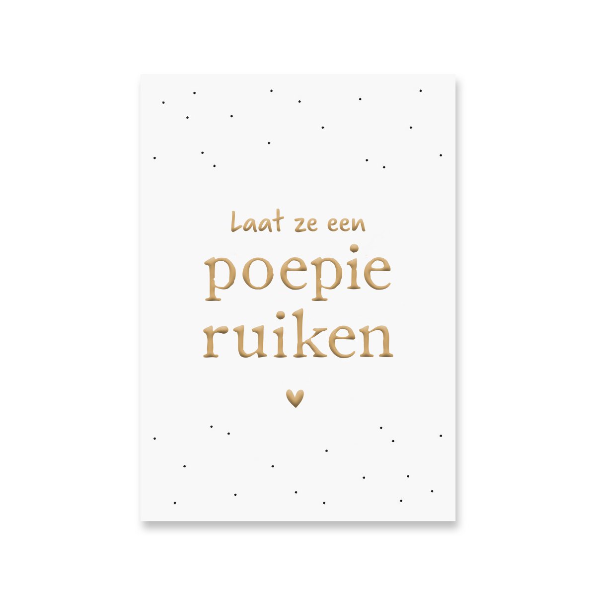 Card Poepie Smelling | Gold foil