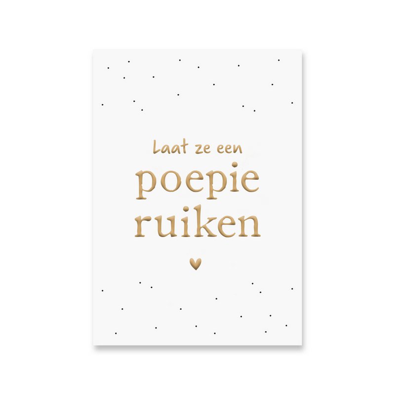 Card Poepie Smelling | Gold foil