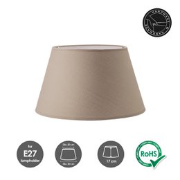 Home Sweet Home Lampenschirm aus Stoff, Taupe – 30 x 20 x 17 cm