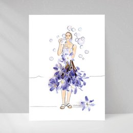 Kaart met envelop | Dans van zeepbellen