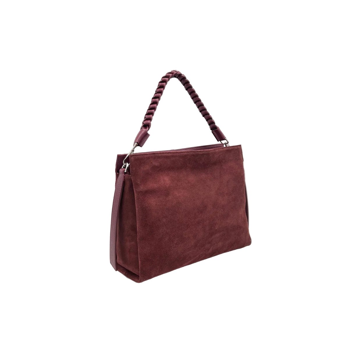 Bolso Bandolera de Ante y Piel Verdadera, Made in Italy, art. 112756