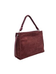 Suede and Genuine Leather Shoulder Bag, Made in Italy, art. 112756