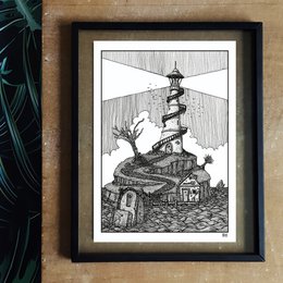 Shipwreck Island (double-sided illustration) | art print | illustration | poster