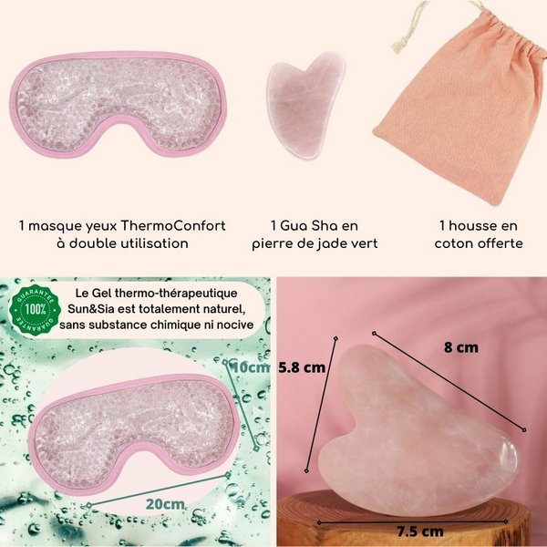 Natural Stone Gua Sha and Roller - Implantation Pack